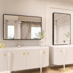 퍼테티 블랙 알루미늄 욕실벽거울 H7090 안전강화유리 모던 : 비비드샵7