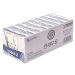 연세우유멸균 우유 200ml x 24팩 : 라운큐