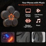 가정용샌드백 똑똑한복식연습기 실내권투운동기구 지능형 음악 복싱 타겟 전자 기계 훈련 장비 가정용 격투 벽 : HEYRU