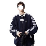 블루종 항공점퍼 남성 잠바 아우터 가을 겨울 트렌드 학생 스트라이프 재킷 야구복 admr4 : 마드루가다필