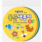 종이나라 종이 접기 색종이 14cm 둥근 단면 100매 동그라미색종이 10개 : 토토아샵