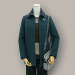 엄마옷 조이마담 J3380 브로치세트 니트배색 울 코트 중년여성의류 : 조이마담 투스타시스