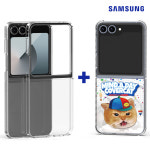 삼성 정품 클리어 케이스 with 플립수트 투명 + 사은품 마인드어데이 커버캣, 갤럭시Z 플립6-플립7 FE 공용 : 나이스리테일