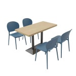 가구산책 양면 세라믹 4인 식탁 H6532 1 A. 기둥 슬레이트 흰색 테이블과 의자 2개 : 지끔마켓