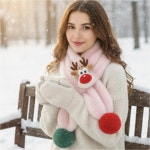 루돌프 퍼 머플러 아동 목도리 유아 성탄절 교회 요양원 어린이집 : 에버그린 본점