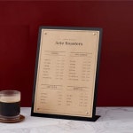 스탠딩메뉴판A5 L자 검정 160x80 A1444 : 호브제