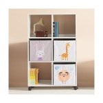 H6316 3단 6칸 바퀴형 심플책장 1color : 우수생활