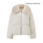 미니멈 에브리데이 15 에브리데이카라 퍼 배색 스트링 패딩 점퍼 (EB4JJ008D) : 초이스리테일