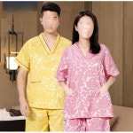 최고급 찜질복 사우나 숯가마옷 황토 상하의 브라운 M : 레브99