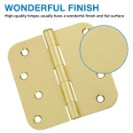 3팩 4인치 도어 힌지 골드 하드웨어 내부 목재 캐비닛, 보관함 게이트, 옷장, 듀티 복도 주거용 헤비 가구 도어용 실외 라운드형 앞 주방... 