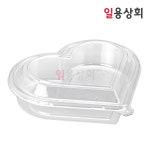하트용기 TY 대 투명 500세트 : 일용상회