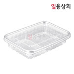 사각용기 TY 18133-2B (PET) 투명 600세트 : 일용상회