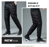 남성패딩바지 방한바지 패딩팬츠 아웃도어 캠핑 건설현장 수산시장 농장 : 보민트레이딩