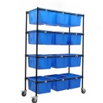 피킹카트 대형 물류트롤리 이동식 수납함 창고 작업 선반 바구니 : 이스트셀렉트