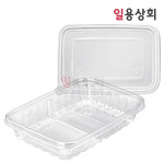 사각용기 TY 18133-2B (PET) 투명 600세트 : 일용상회