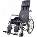 리클라이너 휠체어 노인 화장실 이동식 요양병원 67x122x134cm : 에브리띵 마켓