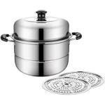 8512562 세이로 냄비 솥 찜기 주방용품 인덕션 사용 3단식 스테인레스제 업소용 가정용 궁중 전골냄비 무수조리기구 탕냄비/찜판가능 대용량... 