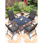 접이식 야외 테이블 플라스틱 포차 바베큐 카페 사각 탁자 60cm 원형 의자4개 세트 : 라이즈온 쇼핑몰