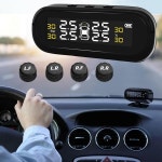 타이어 압력 모니터링 시스템 EOHMAK TPMS 시스템태양광 충전기 LCD 디지털 디스플레이 자동 온도 경보 시스템외부 External : 탑픽스