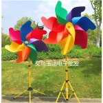 야외 장식 정원 조경 바람개비 인테리어 바람 A. 컬러풀 직경 42cm 75cm 강관 포함 : FEELVARE