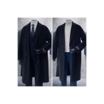 트루젠 남자 블랙 핸드메이드(+구스패딩) 캐시미어블렌드 세미오버핏 롱코트 : 퀴원픽