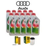 아우디 A8 60 TDI 엔진오일 (09-17년식) GTX 5W30 10통+오일필터+에어필터 : 자동차  오일