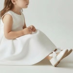 [구매] 화이트 리본 아기구두 돌잔치 첫걸음 화동 유아 여아 신발 135 : 마리하다