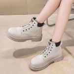 여성 와일드 레이스업 키높이 3컬러 워커 여자 부츠ijk049 : 핑크미M