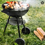 원형 숯통 숫불 화로 바베큐 그릴판 이동식 바퀴 : hoonies