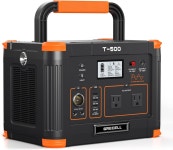 휴대용 발전소 500W(피크 1000W) 110V AC 콘센트 2개가 있는 519Wh 실외 태양광 발전기 백업 배터리 팩 RV용 500W 10포트 /Van 캠핑 낚시... 