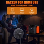 휴대용 발전소 300W (600W 피크) 299Wh LiFePO4 태양광 발전기 퓨어 사인 웨이브 110V AC 자동차 콘센트 PD 60W QC3.0 백업 전원 공급... 