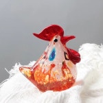 유리인형 닭인형 크리스탈장식품 풍수 수탉 장식 A. 그레이트 포춘 레드 샌드 화산 03호 : globalpick456