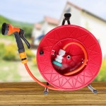 호스 30미터 보관함 튼튼한 호스릴 분사기 가능한 세트 카트 강력 가정용 물 : 런글로벌