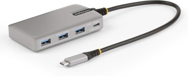 StarTech.com 4포트 USB-C 허브 DP Alt 모드 비디오 출력 4K 60Hz - 3배 USB-A 1배 USB 타입-C 100W 전원 공급 패스스루 3.2 10Gbps... 