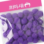 수예용품 뿅뿅이 15mm 보라 환경미화 방울솜 유치원환경구성 폼폼방울 인형눈알 : 지엠모아샵