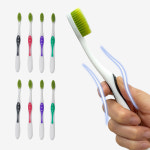 플러스 365 칫솔 7+1입 (총8입)+보관캡 8개 부드러운 미세모 : 헤이까야