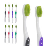 플러스 365 칫솔 7+1입 (총8입)+보관캡 8개 부드러운 미세모 : 헤이까야