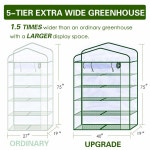 워스 가든 50 엑스트라 와이드 실내 온실 실외 미니 밀밭 19 x40 x75 40인치 - 선반 및 가드닝 커버가 휴대용 그린 있는 하우스 PVC 식물... 