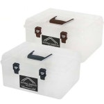 정리함 수납 미니 정리 DIY 박스 세트 금속 공구함 플라 맞춤 작은 클리어 : 팝인샵