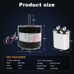 12Y65 100483-43 콘덴서 팬 모터 208/230볼트 1상 60Hz 1/4마력 825RPM 100483-05 YSLB-220-8-B001 YSLB-220-8-B002 : 미미의하루007