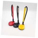 데스크 카운터 체인 볼펜 원형 베이스 고정식 은행 접수 창구 업무용 펜 : 1304