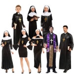 신부복 수녀복 코스프레 의상세트 카톨릭복장 사제복 공연 1. W-0074 M : 혁이네의스토어