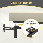 금속 침대 프레임용 헤드보드 브래킷 발판 연장 키트가 있는 헤드보드용 범용 조절 트윈 풀 퀸 킹 매트 블랙 2팩 : SHOP 데이원