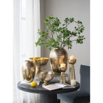 장식용 꽃병 인테리어형 고급스러운 금색 브러시드 해머 화병 꽃꽂이 장식품 거실 식탁 데스크탑 장식 꽃 홈 : 모아보라