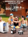 휴대용 발전소 300W MARBERO 237Wh 캠핑용 태양광 발전기 백업... 사인 웨이브 110V AC 콘센트 USB C A 야외 캠핑 M82 88WH 80W : 오버싱크랩