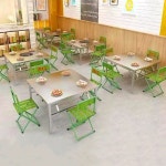 스테인리스 스틸 접이식 식사용 야외 바베큐 가정용 야시장 캠핑용 노점상 테이블 : 쥬도상회