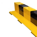 주차차단기 노란색 검정색 스트라이프 철제 바닥고정 차량진입통제 산업용 안전장비 : 마이굿니스