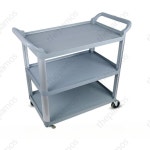 이동식 서빙카트 업소용 식당 호텔 다기능 음식 배달 수납용 고급 플라스틱 그릇수거카트 A_강화형 소형 그레이 정음 바퀴 : 딥클루앤