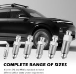 36PCS 브레이크 블리더 스크류 케이스 표준 SAE 및 미터법 속도 블리더가 포함된 교체 H9403-6 H9410-6 H9402-6 H9407-6 H9404-6... 