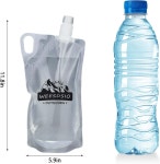 등산 버클이 달린 웨지오 5팩 1L 하이킹 접이식 물병(등반에 적합하지 않음) BPA 프리 배낭 여행용 캠핑 러닝 사이클링 등산용 물병 33oz... 